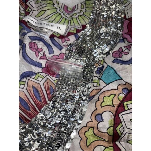 Industrie B 100% Silk Sz. L Blouse. New W/ Out Tags. Beautiful - Picture 4 of 11